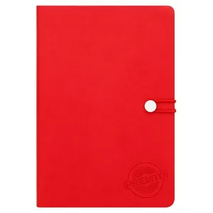 Premto - A5 192 Page Hardcover Pu Notebook With Elastic - Ketchup Red