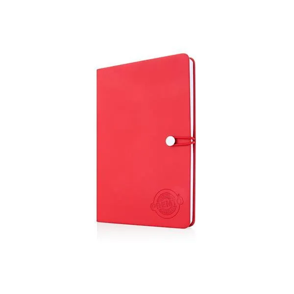 Premto - A5 192 Page Hardcover Pu Notebook With Elastic - Ketchup Red