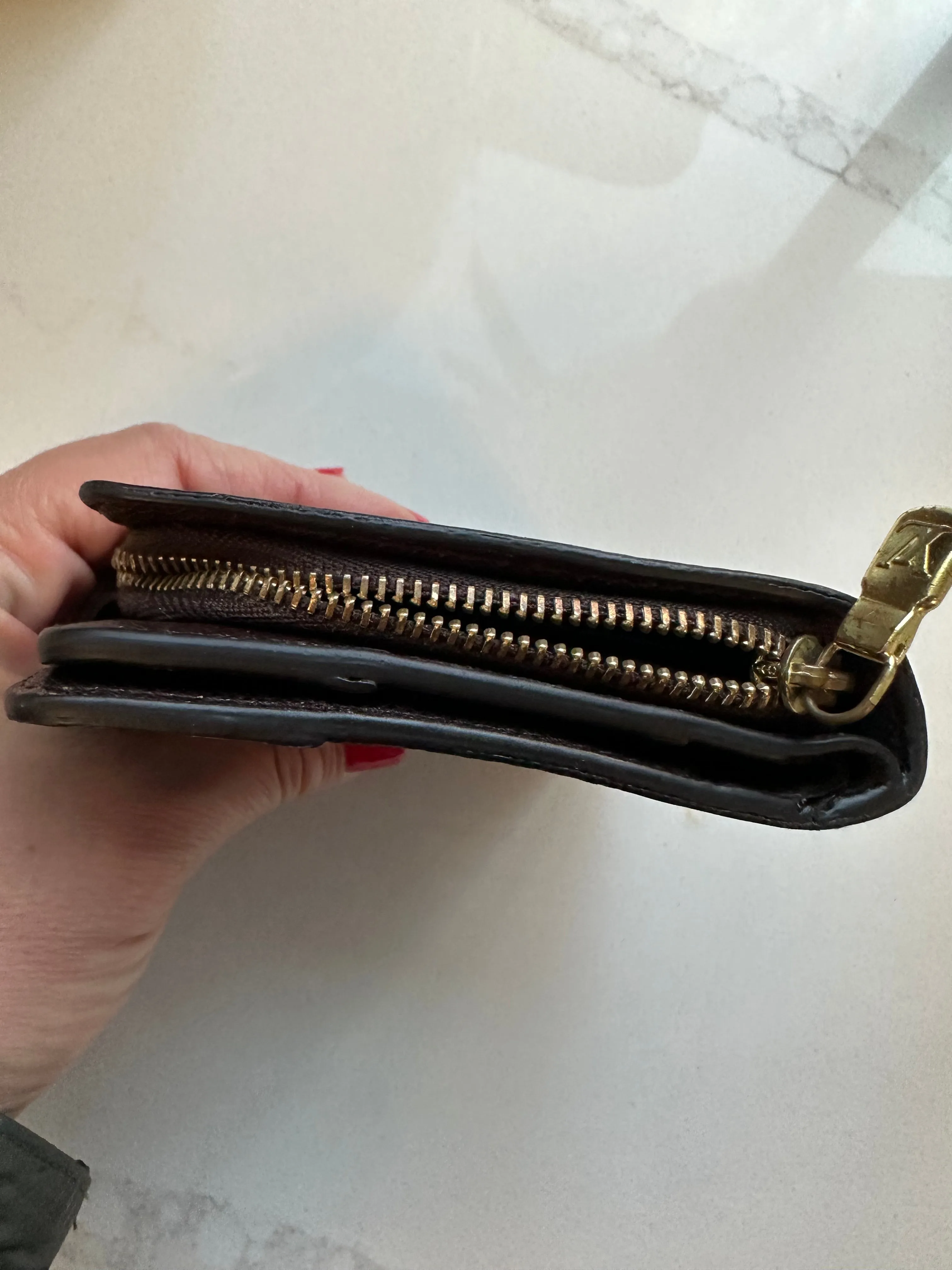 PREOWNED Authentic Louis Vuitton French Wallet (Damier Ebene Canvas)