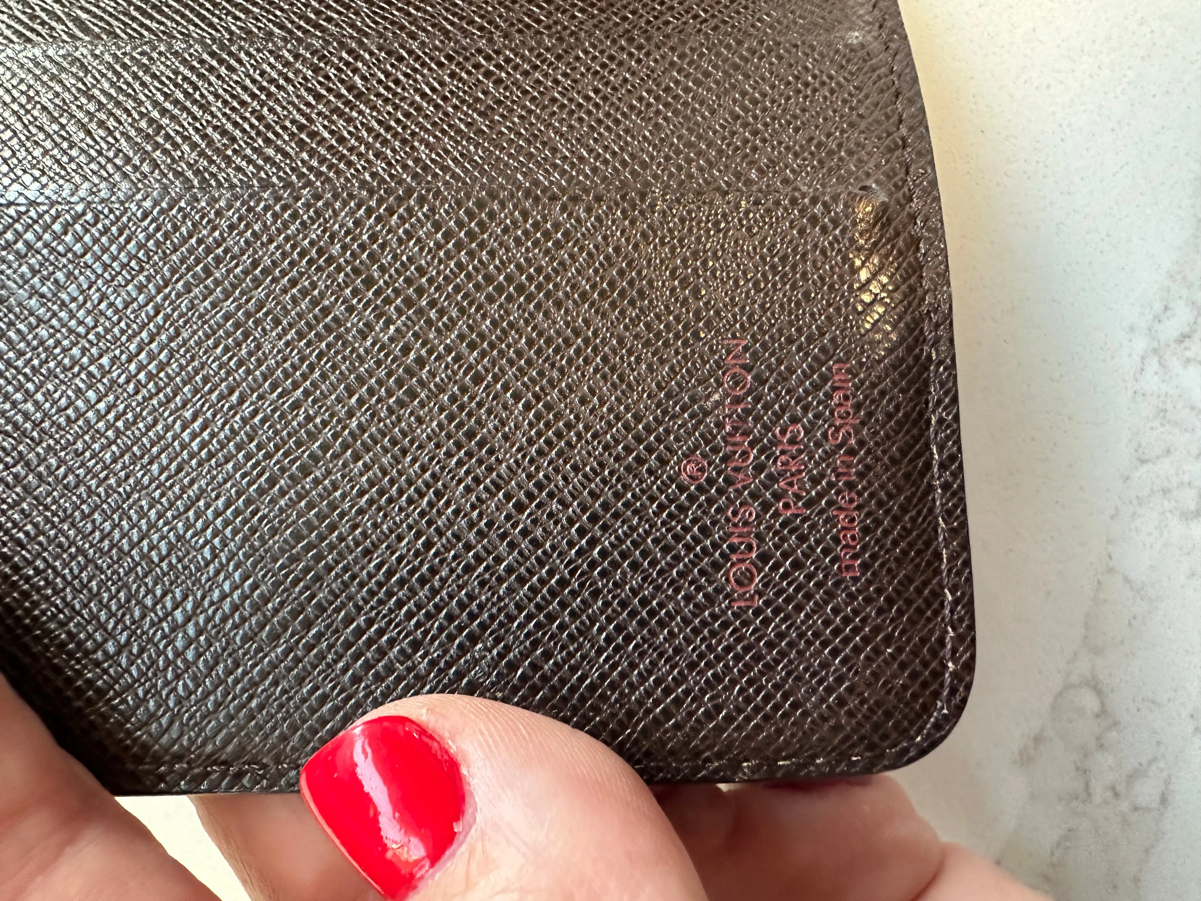 PREOWNED Authentic Louis Vuitton French Wallet (Damier Ebene Canvas)