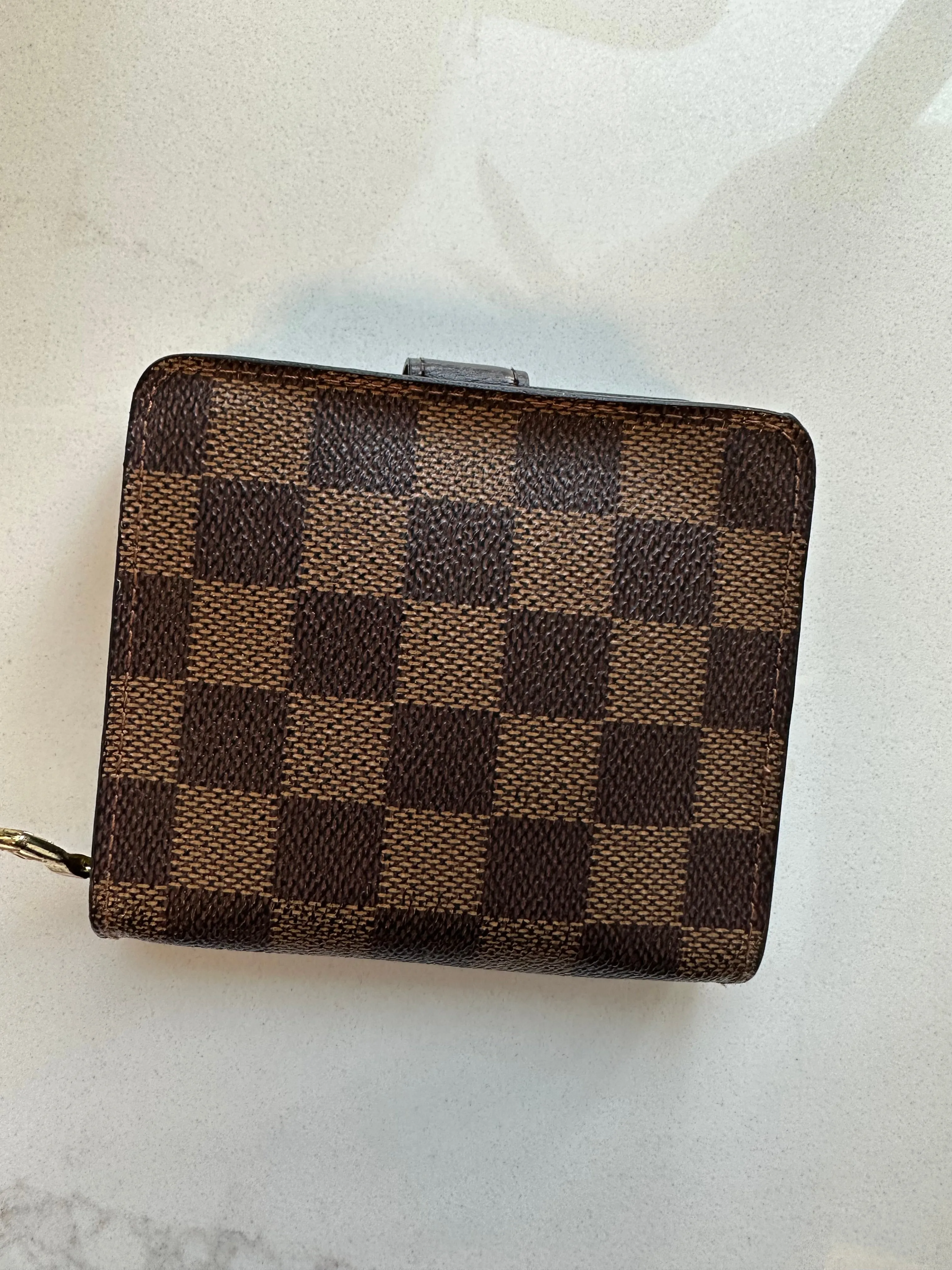 PREOWNED Authentic Louis Vuitton French Wallet (Damier Ebene Canvas)