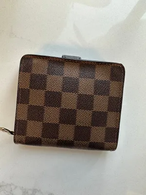 PREOWNED Authentic Louis Vuitton French Wallet (Damier Ebene Canvas)
