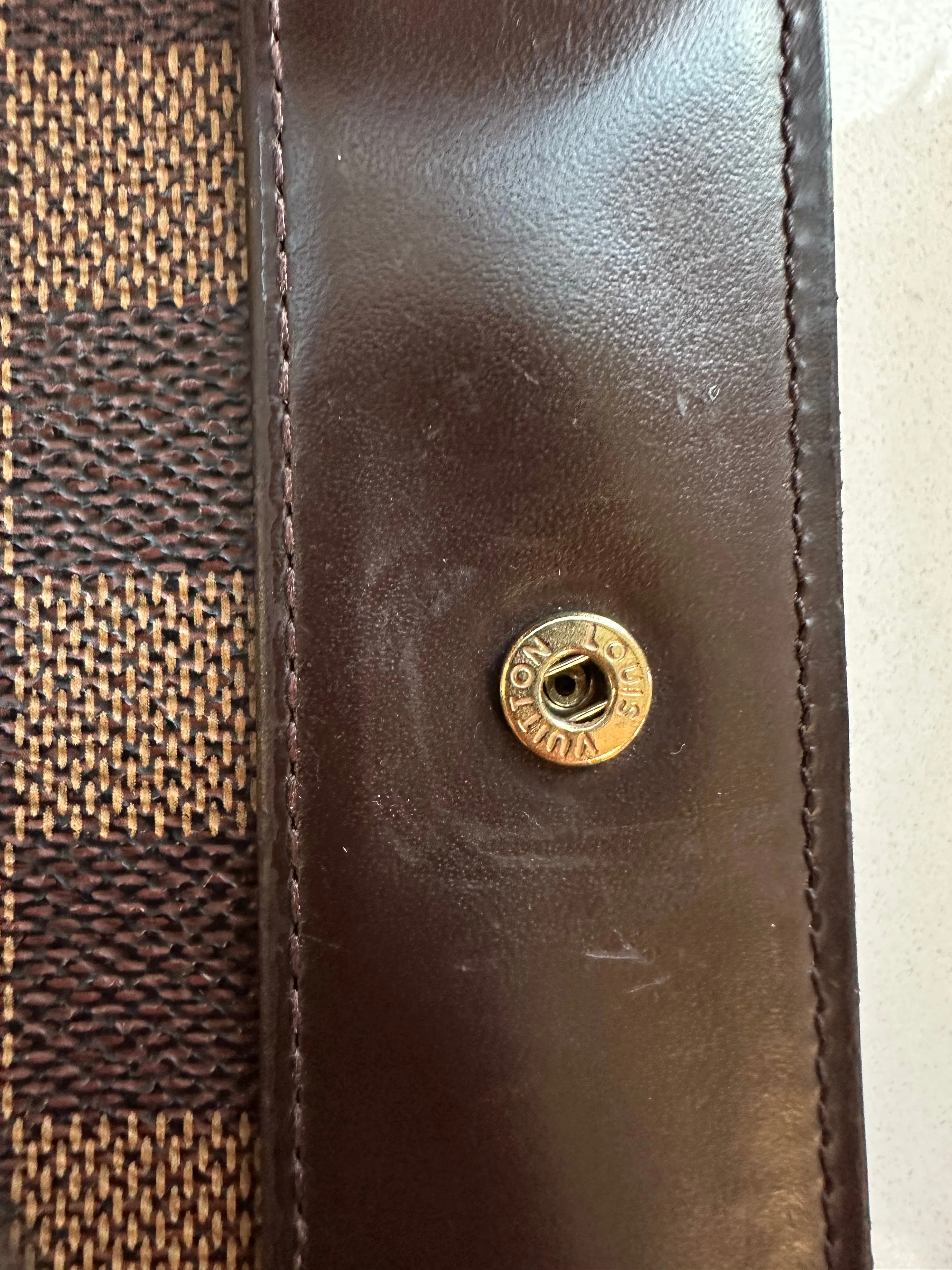 PREOWNED Authentic Louis Vuitton French Wallet (Damier Ebene Canvas)