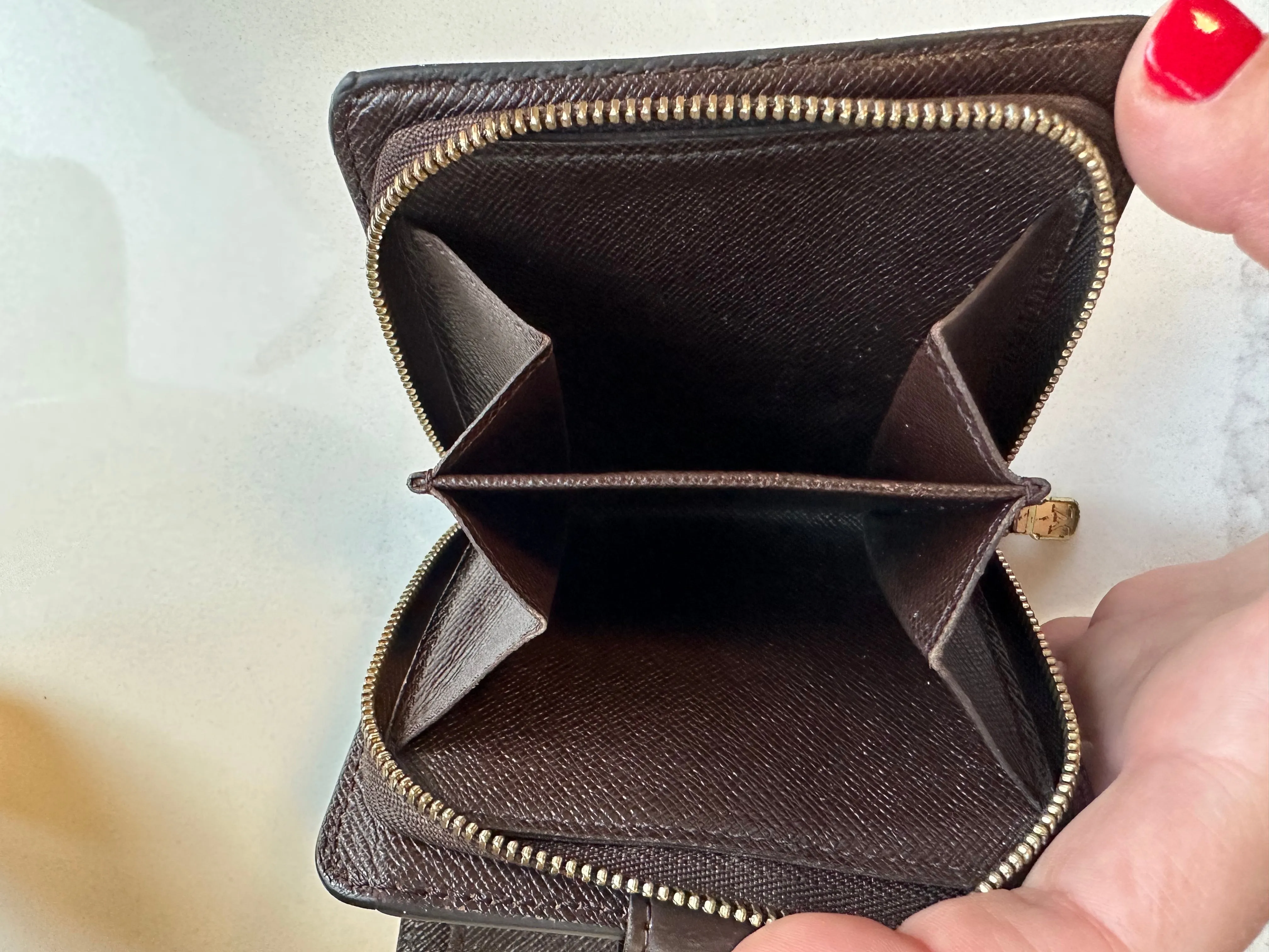 PREOWNED Authentic Louis Vuitton French Wallet (Damier Ebene Canvas)