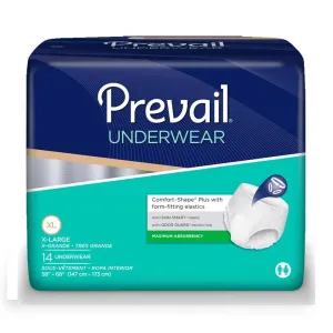 Prevail Maximum Absorbency Underwear, X-Large, Case/56 (4 Packs of 14)
