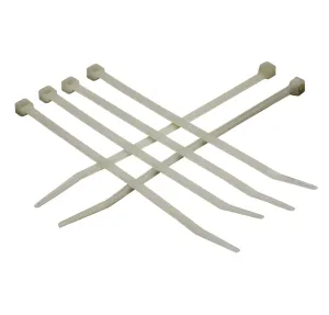 PROFERRED NYLON 66 NATURAL CABLE TIES 500 pack - 8" 50 LB(0.18"W, 0.06"T)