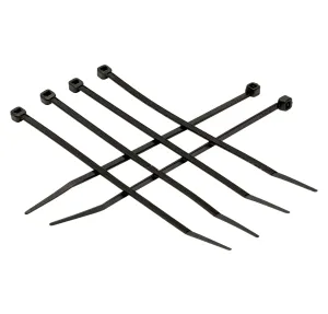 PROFERRED NYLON 66 UV RATED BLACK CABLE TIES 500 pack - 8" 50 LB(0.18"W, 0.06"T)