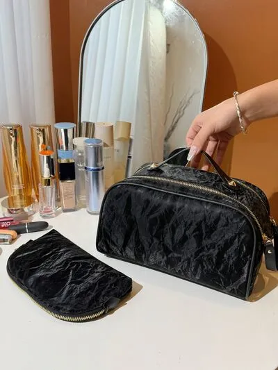 PU Leather Cosmetic Bag and Clutch Set