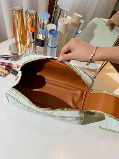 PU Leather Cosmetic Bag and Clutch Set
