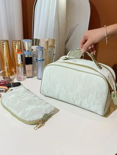 PU Leather Cosmetic Bag and Clutch Set