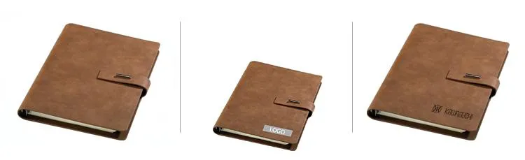 Pu Leather Cover Notebook With Metal Buckle