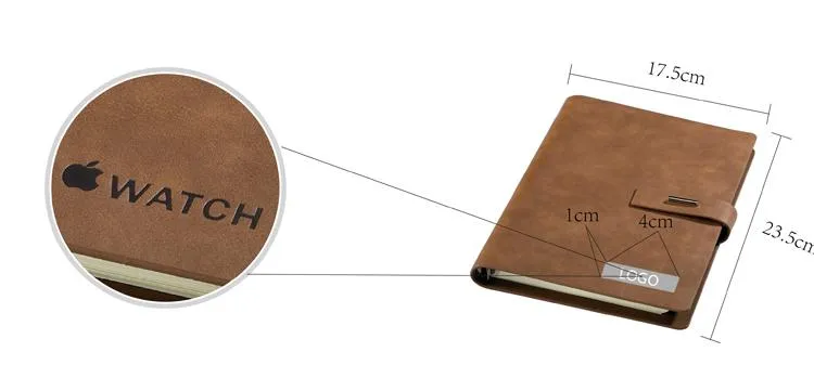 Pu Leather Cover Notebook With Metal Buckle