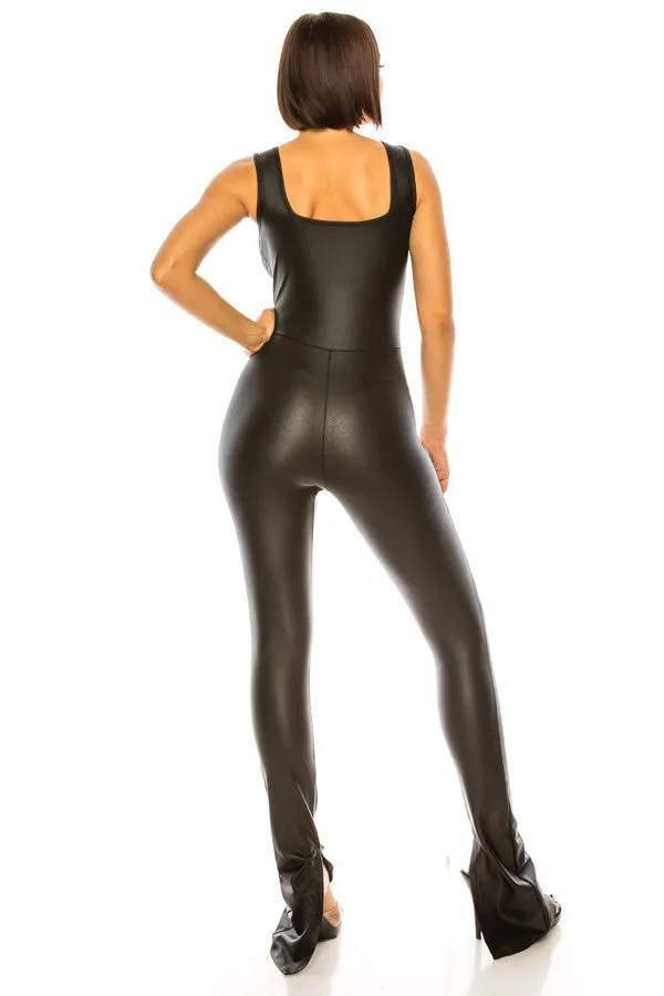 PU Leather Jumper