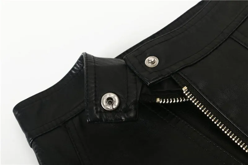 PU Leather Mini Skirt
