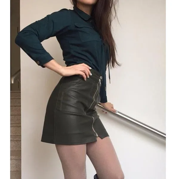 PU Leather Mini Skirt