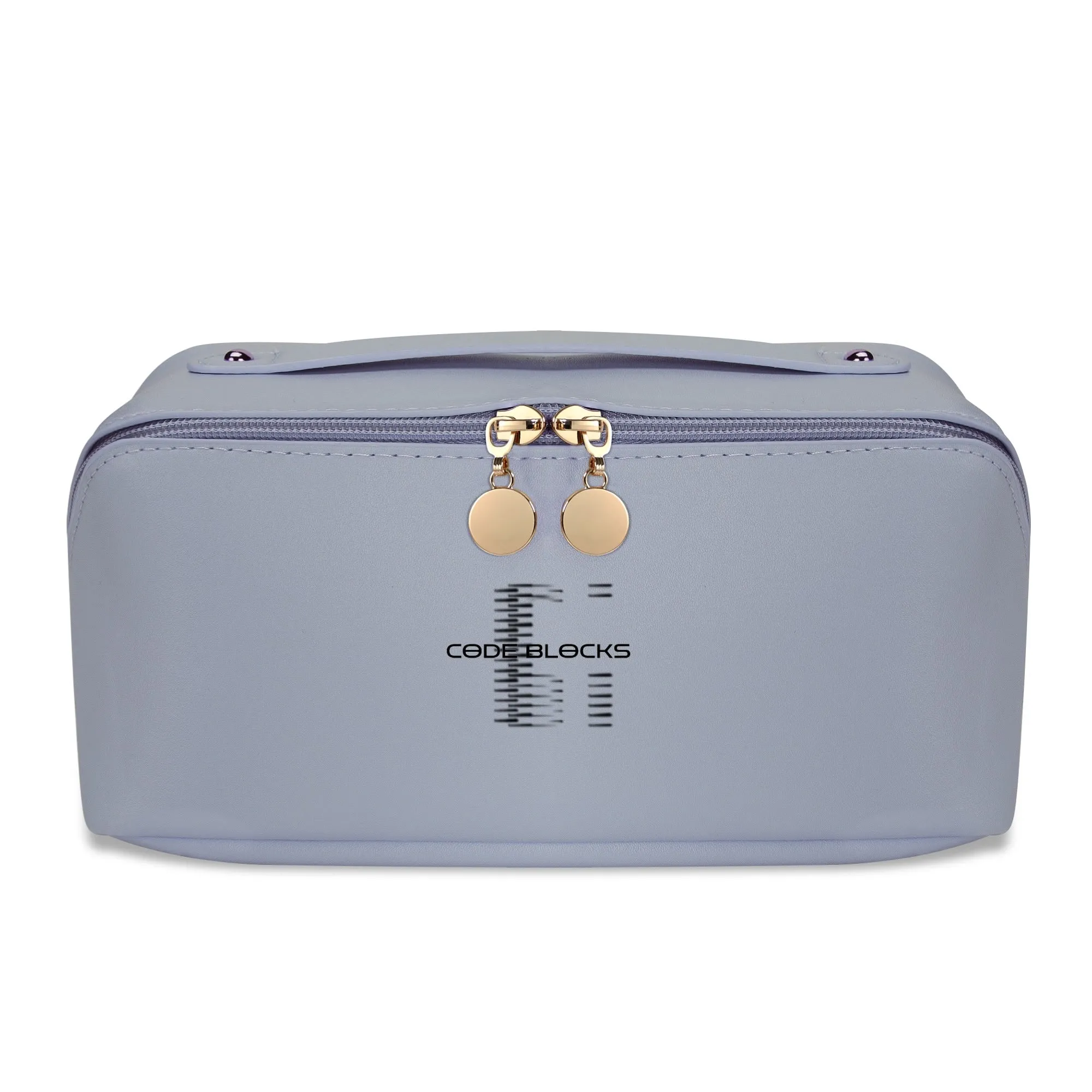 PU Leather Print Large Capacity Cosmetic Bag Makeup Bag