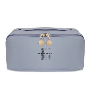 PU Leather Print Large Capacity Cosmetic Bag Makeup Bag