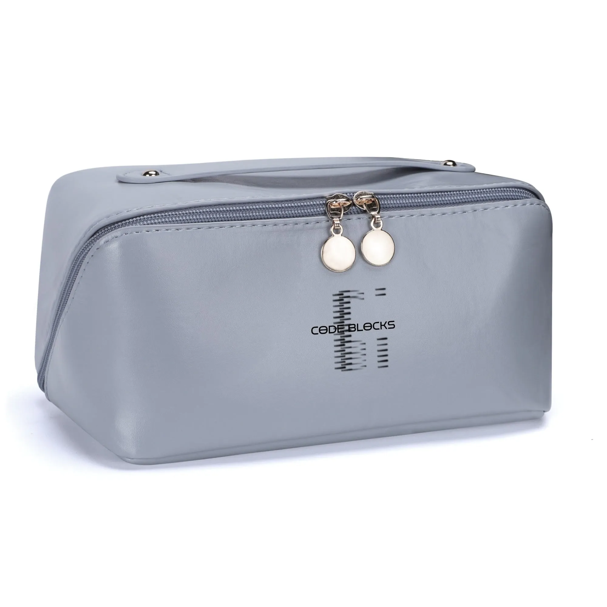 PU Leather Print Large Capacity Cosmetic Bag Makeup Bag