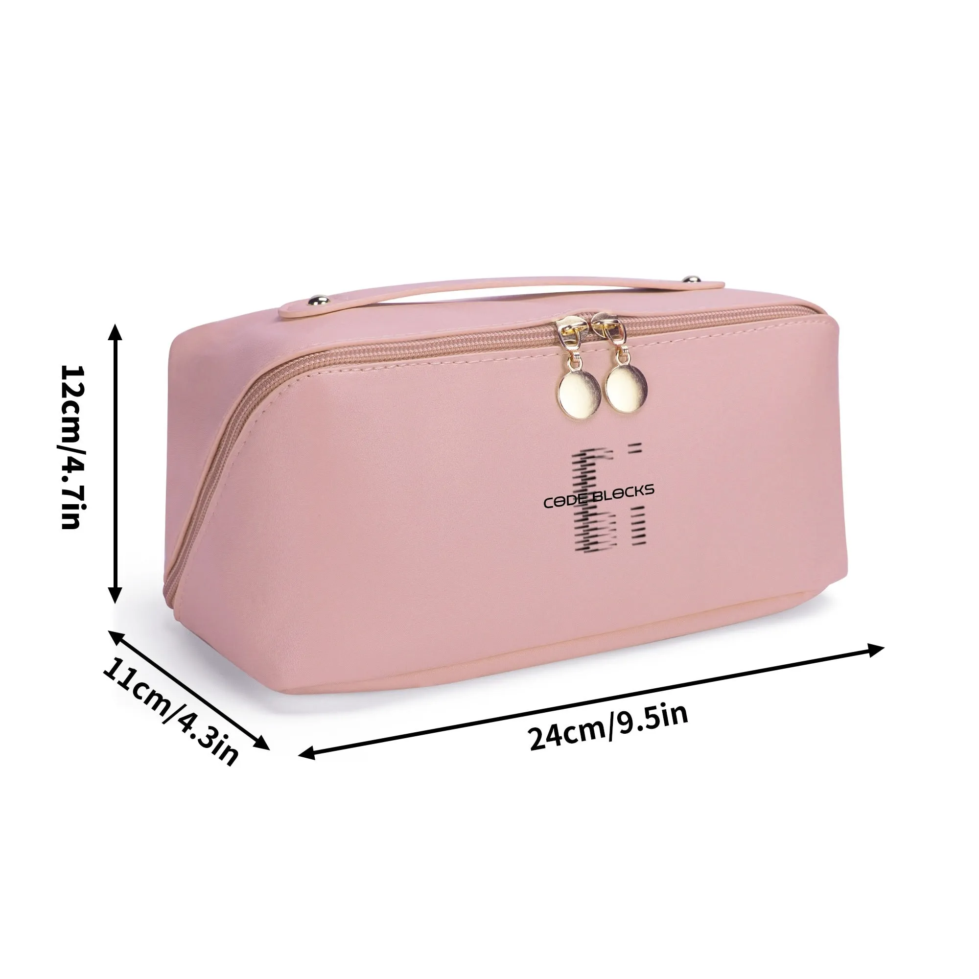 PU Leather Print Large Capacity Cosmetic Bag Makeup Bag
