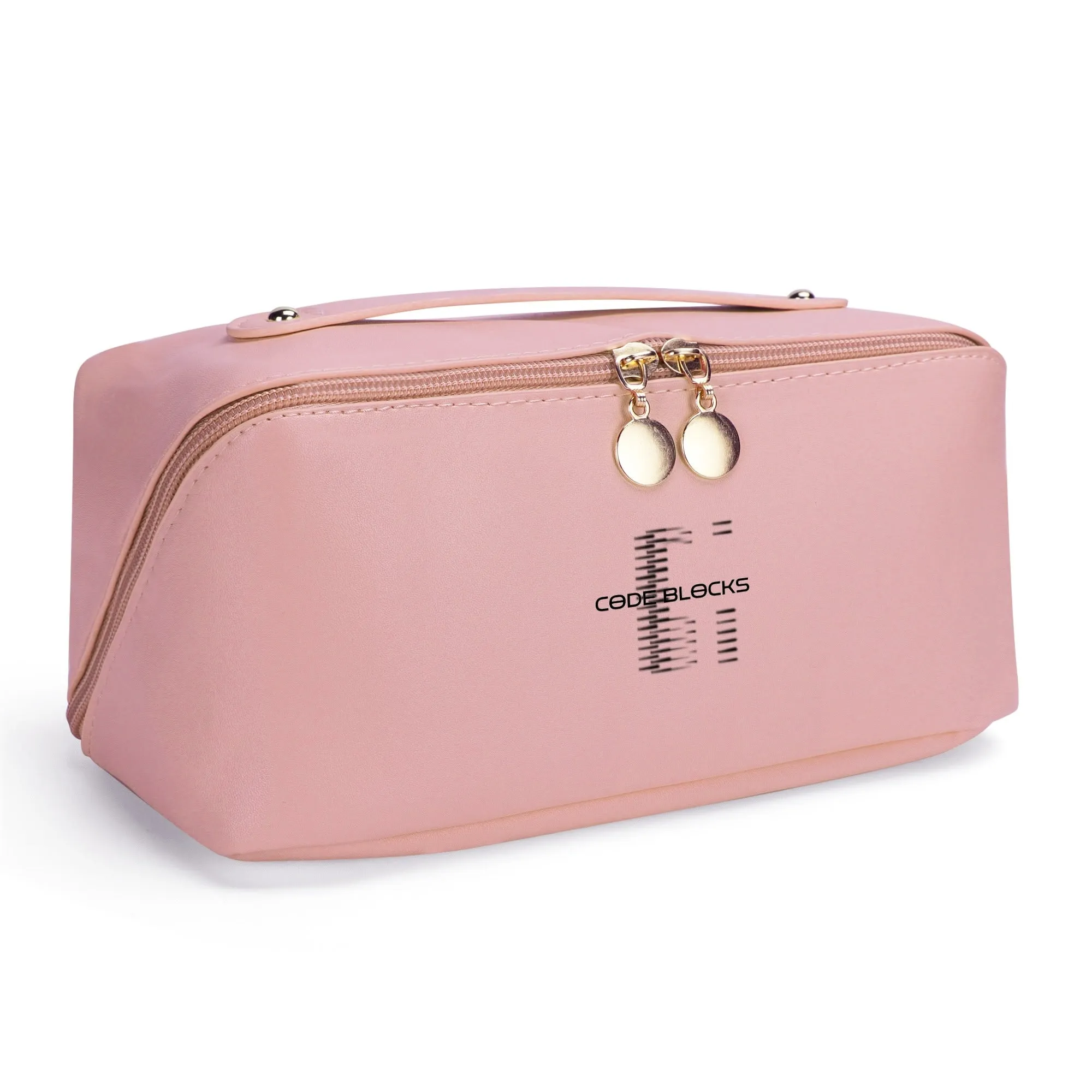 PU Leather Print Large Capacity Cosmetic Bag Makeup Bag