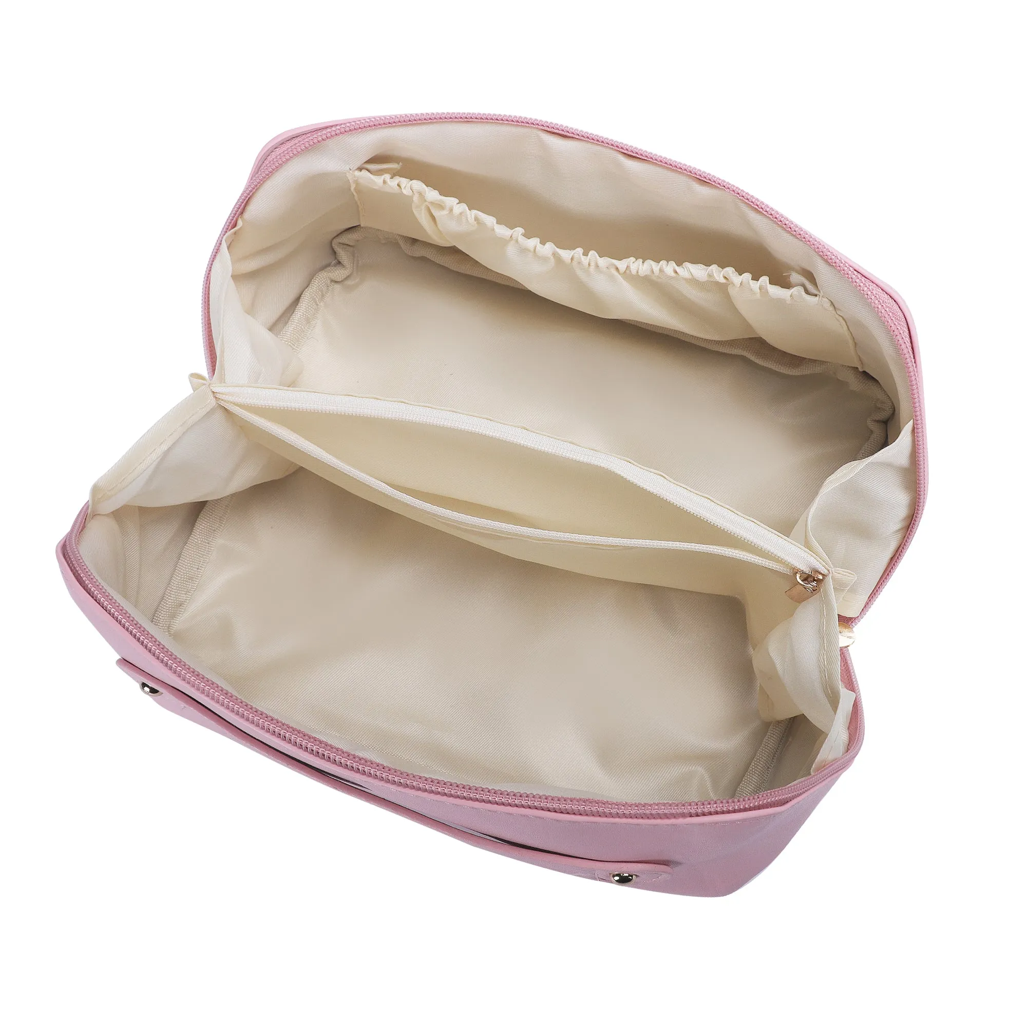 PU Leather Print Large Capacity Cosmetic Bag Makeup Bag