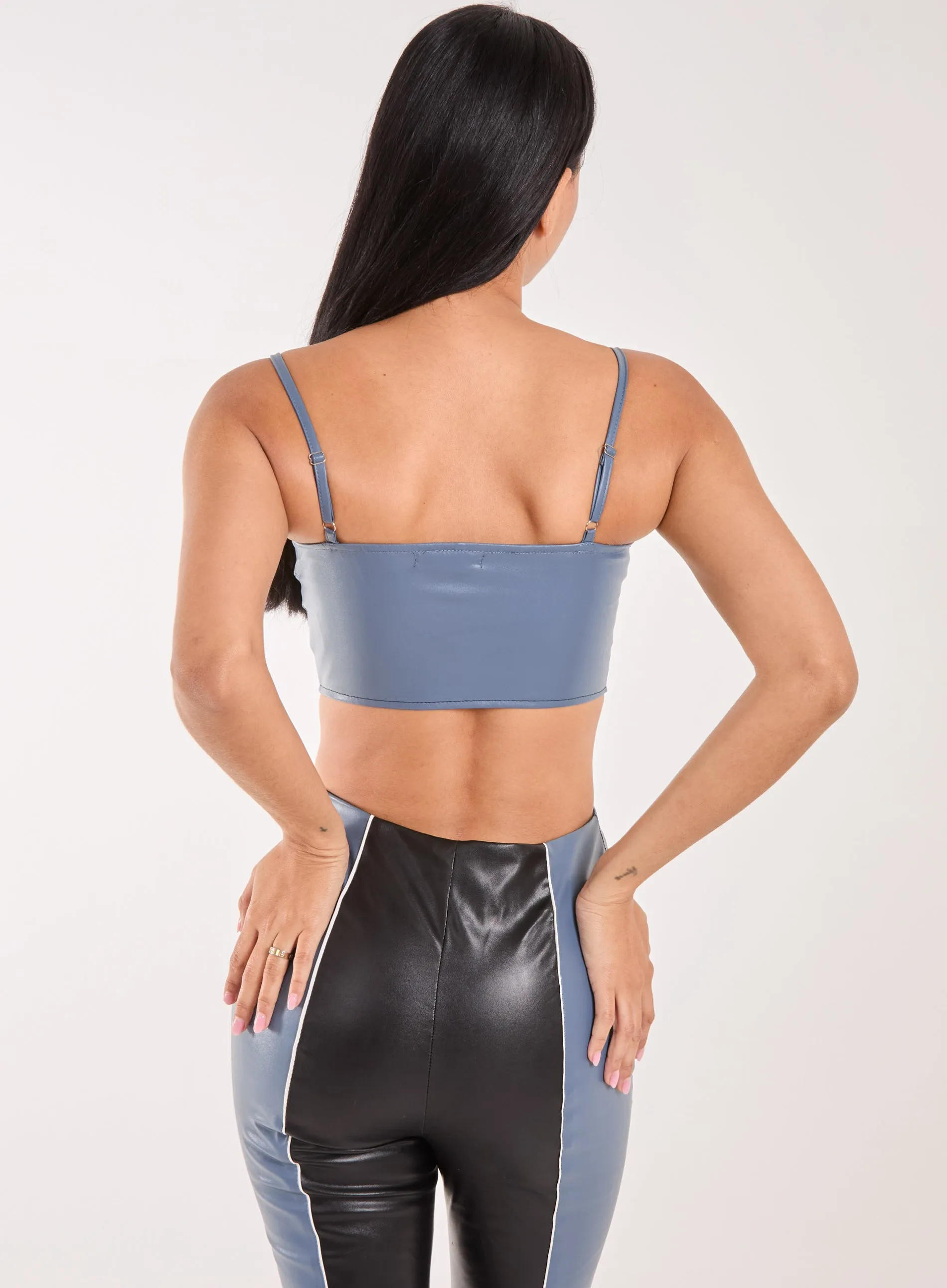 PU Zip Up Corset
