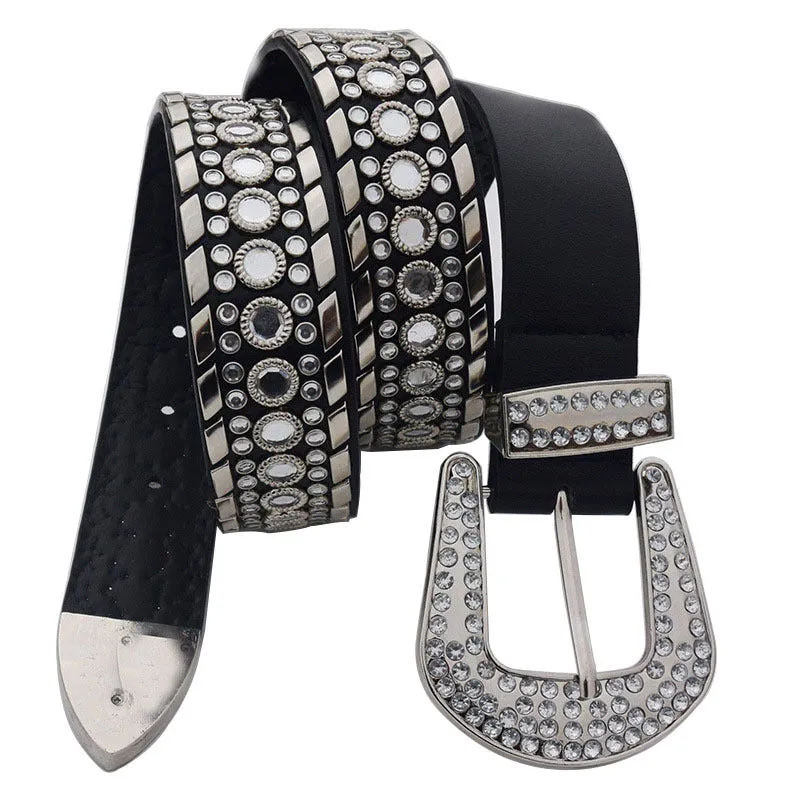 Punk rhinestone belt YC24482