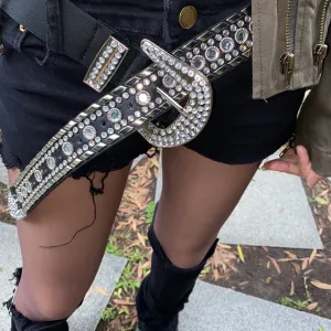 Punk rhinestone belt YC24482