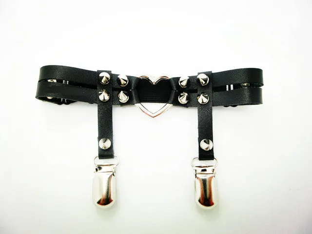 Punk Rock Garter with Rivets