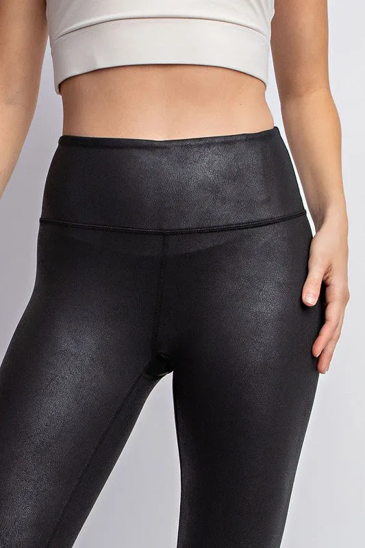 Rae Mode Plus PU Chintz Full-Length Leggings