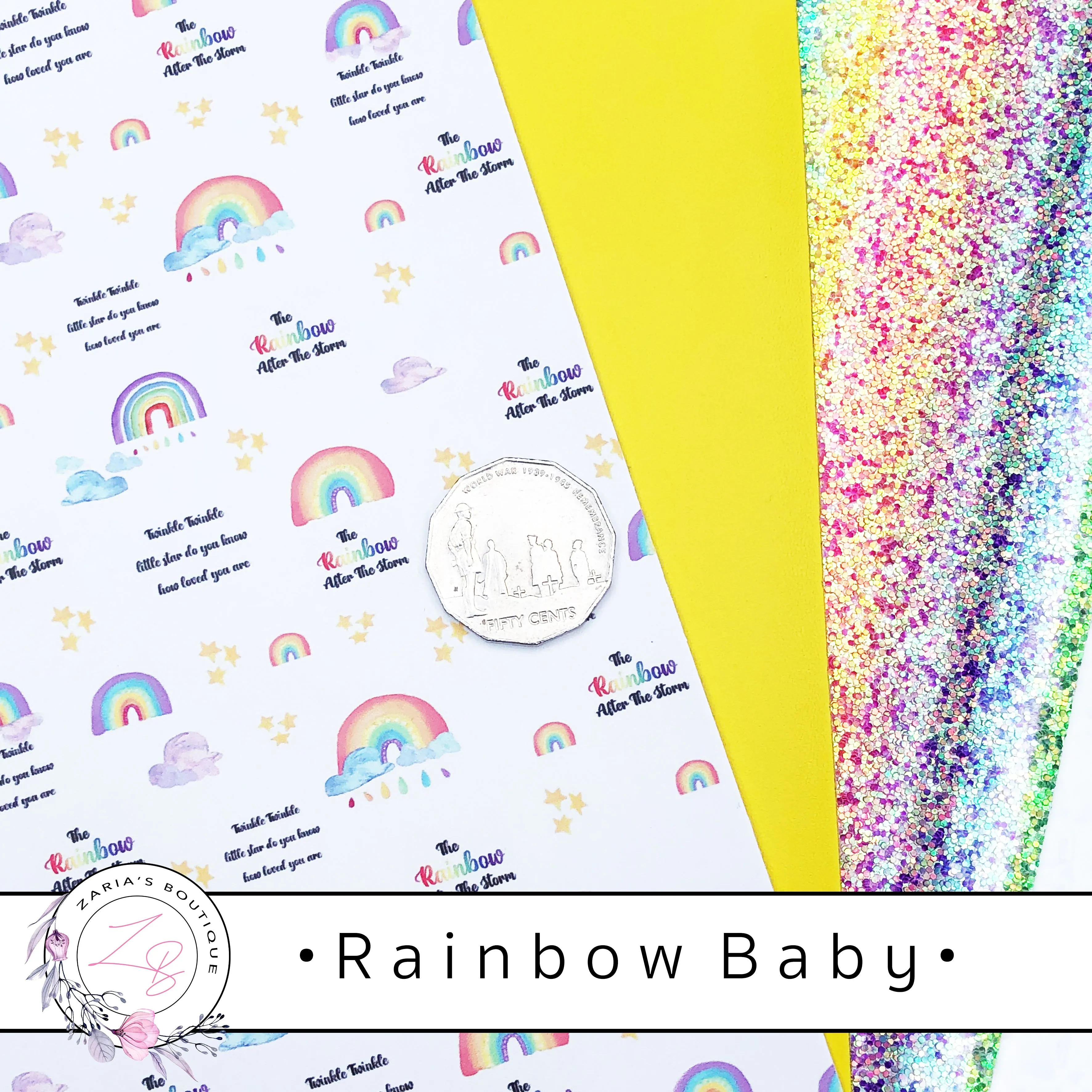⋅ Rainbow Baby ⋅ Smooth Vegan Faux Leather ⋅