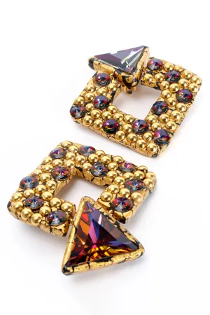 Regal Pyramid Drop Earrings