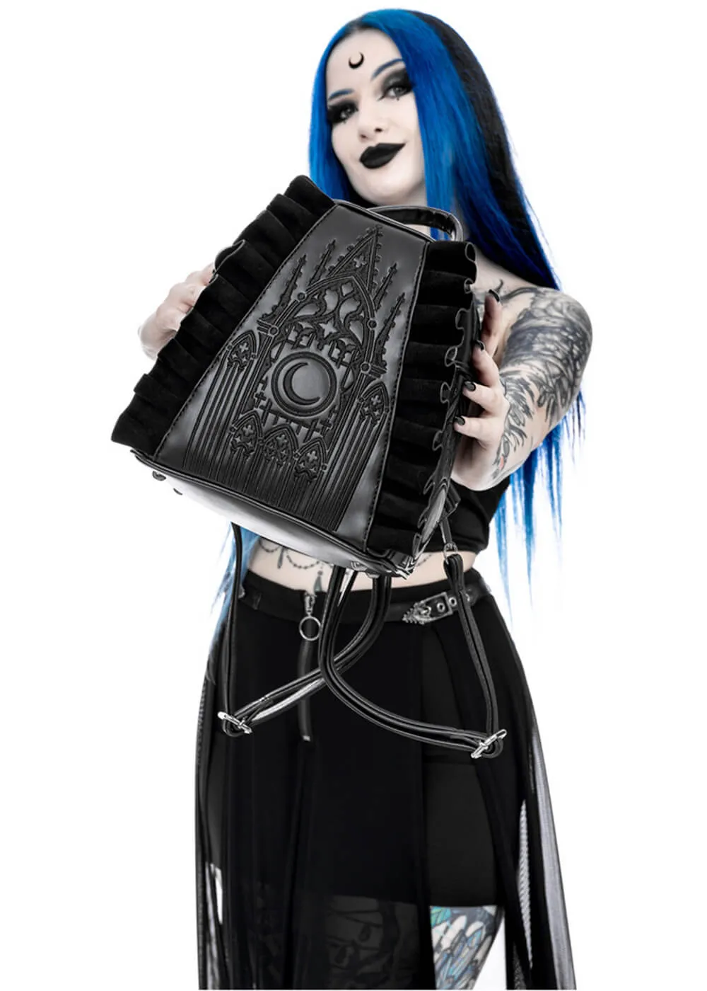 Restyle Midnight Moon Backpack Black