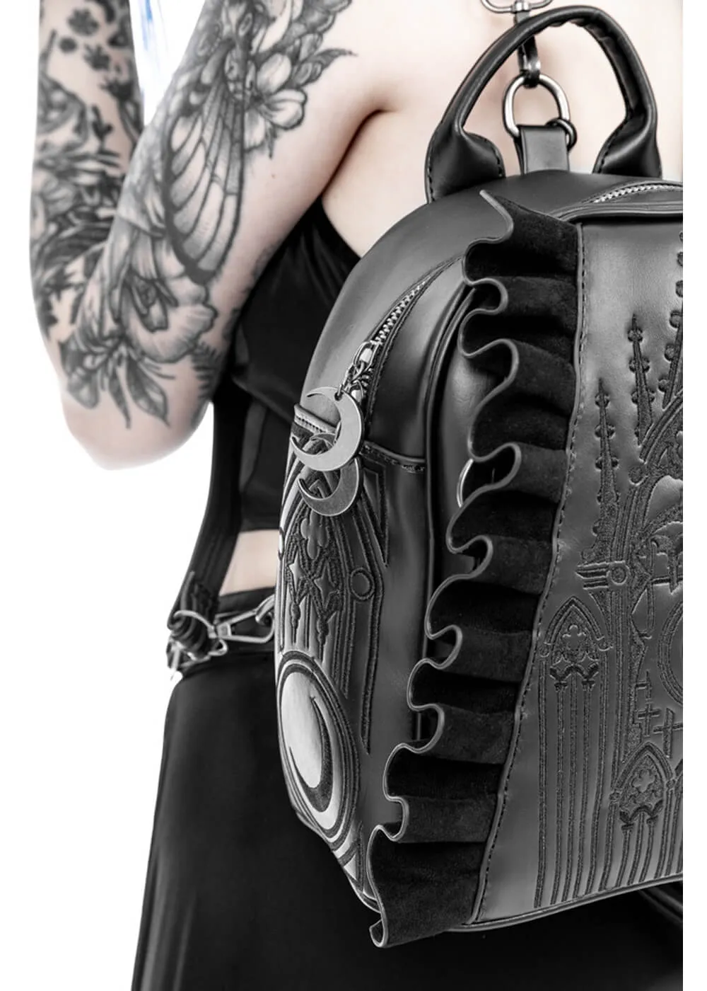 Restyle Midnight Moon Backpack Black