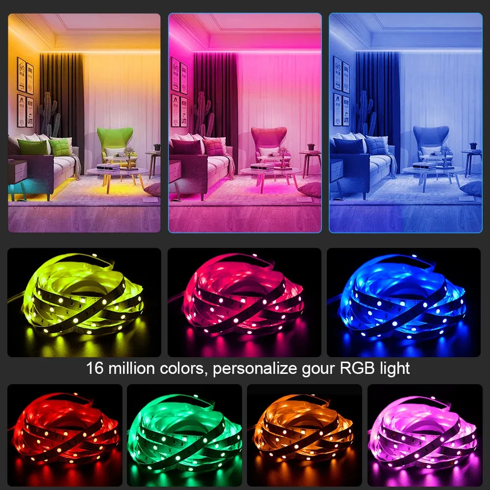 RGB LED Strip Light with Music Sync & App Control