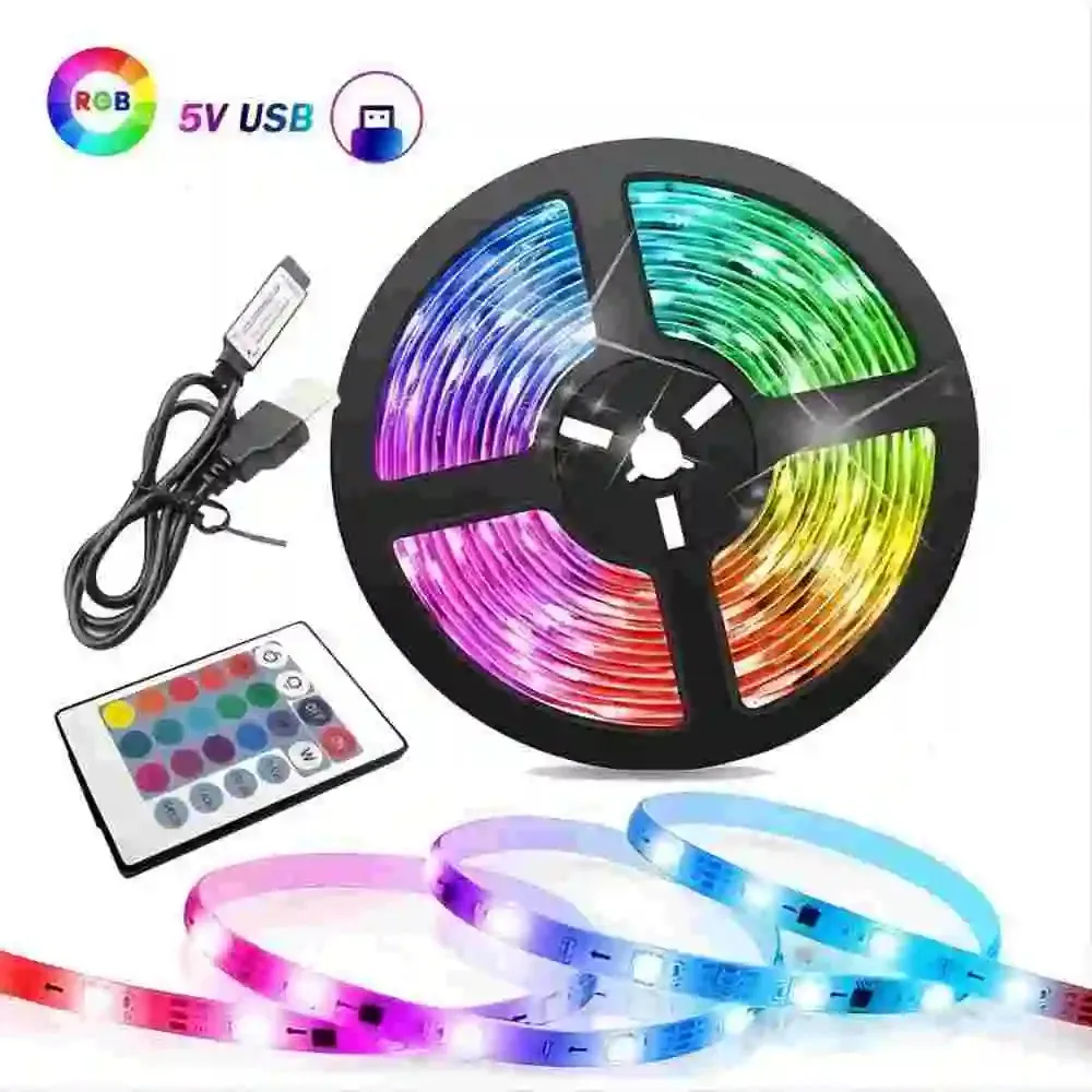 RGB LED Strip Lights with Bluetooth & Remote Control