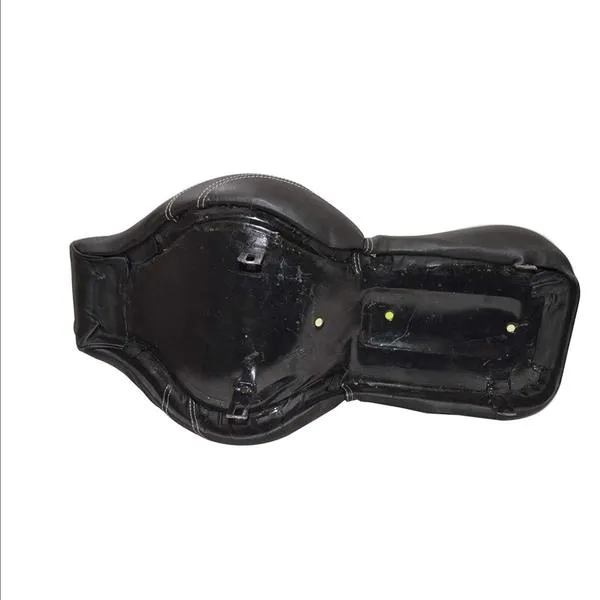 R.J.VON Custom Cruiser Seat Full Low Slim (Black With White Line) for   Royal Enfield Classics 350/500, Standard | Electra 350/500, Thunderbird 350/500