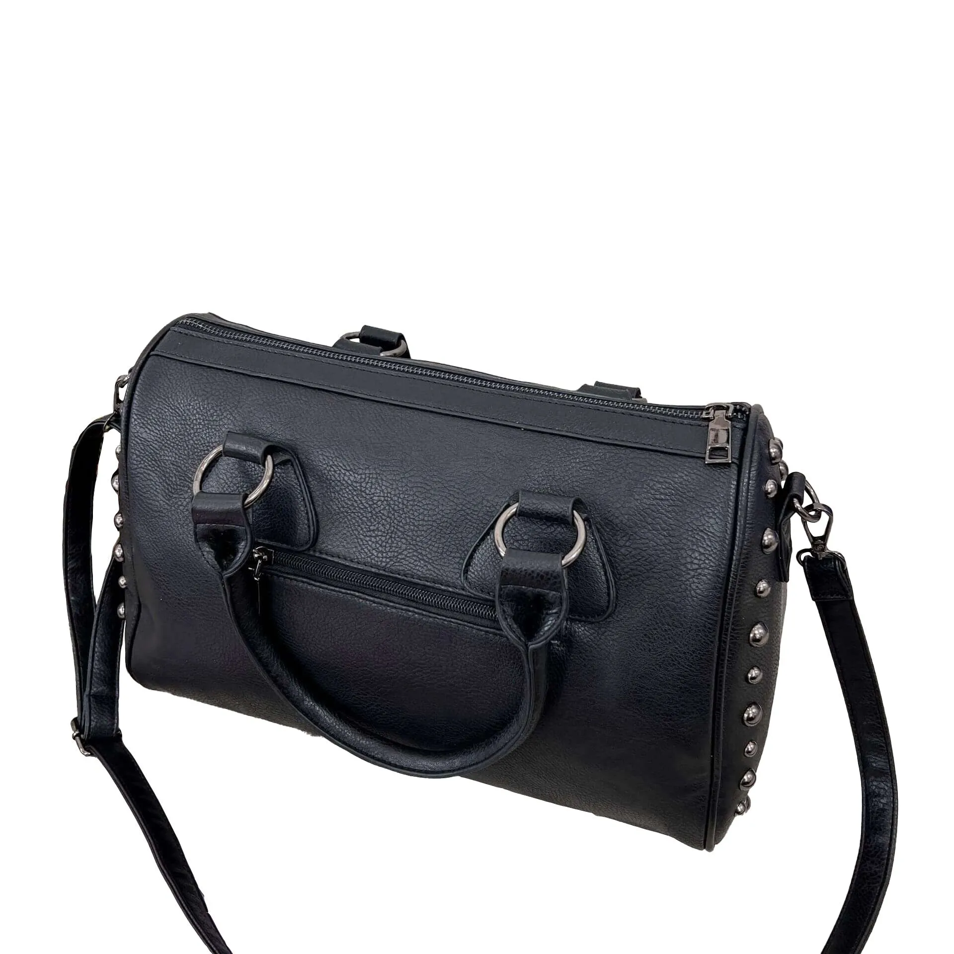 Ro Rox Rogue Large Studded Skull Faux Leather Gothic Bag