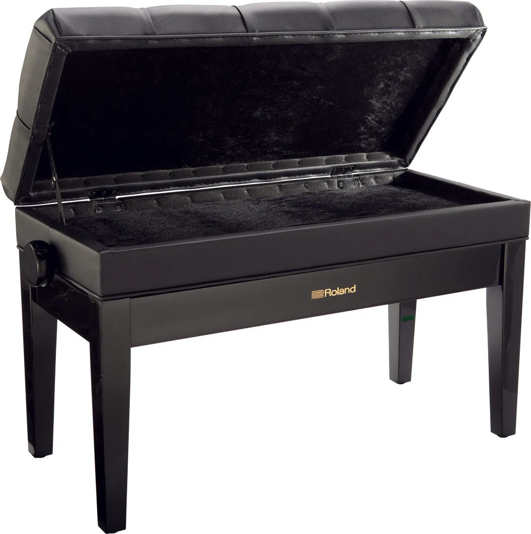 Roland RPB-D500PE Adjustable Duet Piano Bench in Polished Ebony