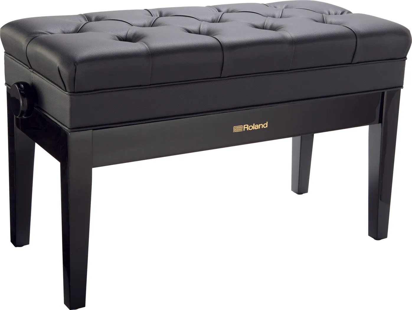 Roland RPB-D500PE Adjustable Duet Piano Bench in Polished Ebony