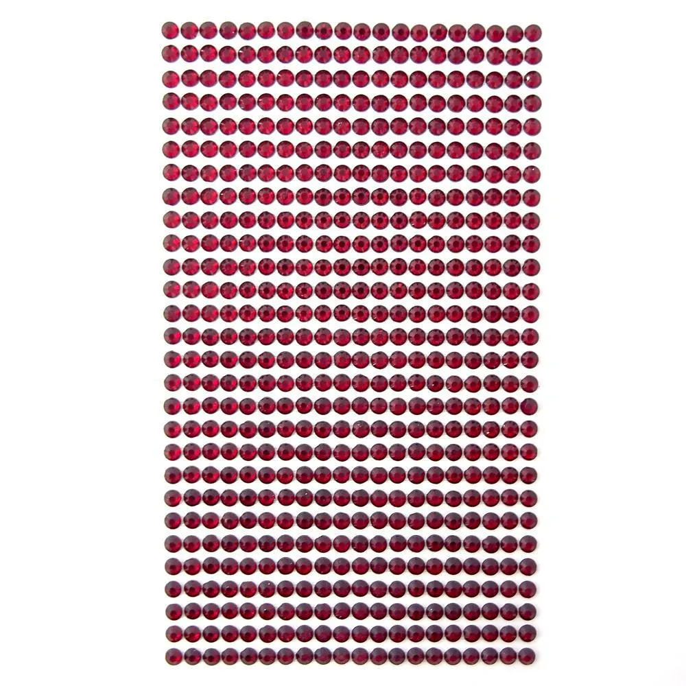 Round Adhesive Diamond Gem Stickers, 4mm