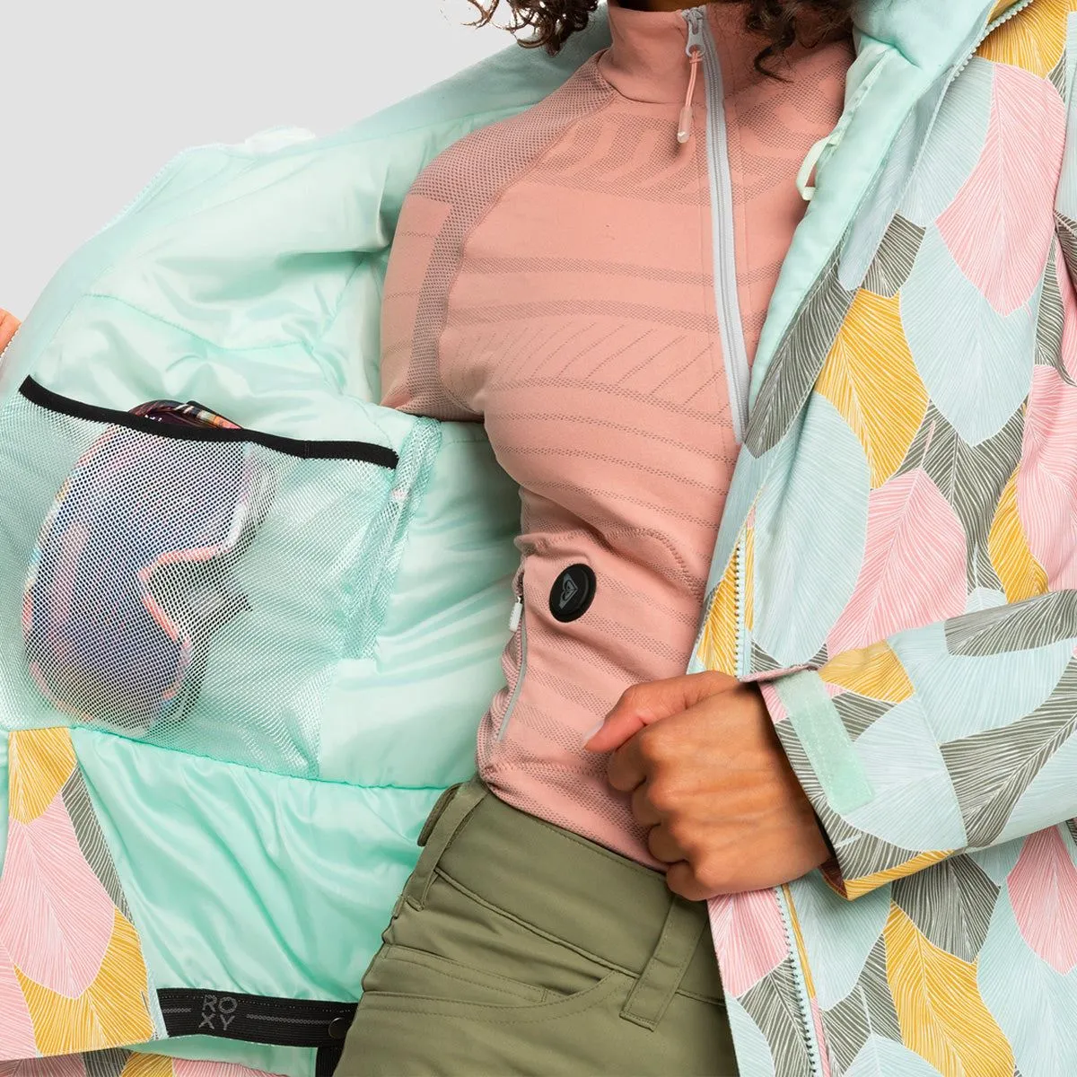 Roxy Jet Ski 10K Snow Jacket Deep Lichen Green La Palmeraie - Womens