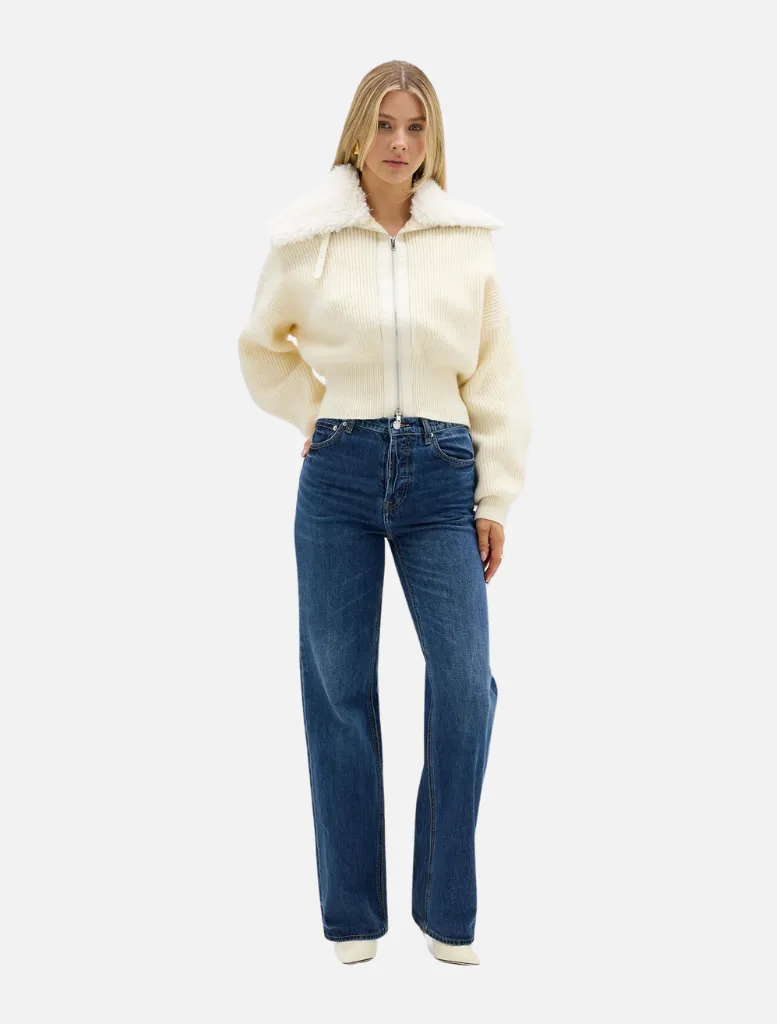 Ruby Wool Knit Cardigan - Ivory