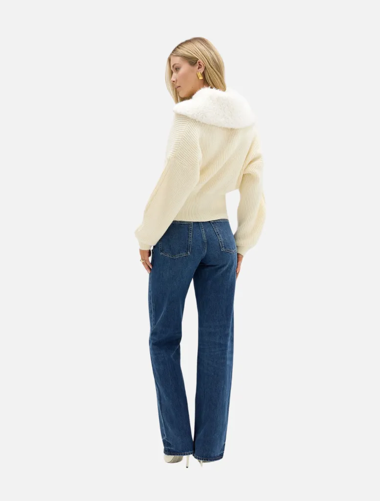 Ruby Wool Knit Cardigan - Ivory