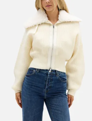 Ruby Wool Knit Cardigan - Ivory