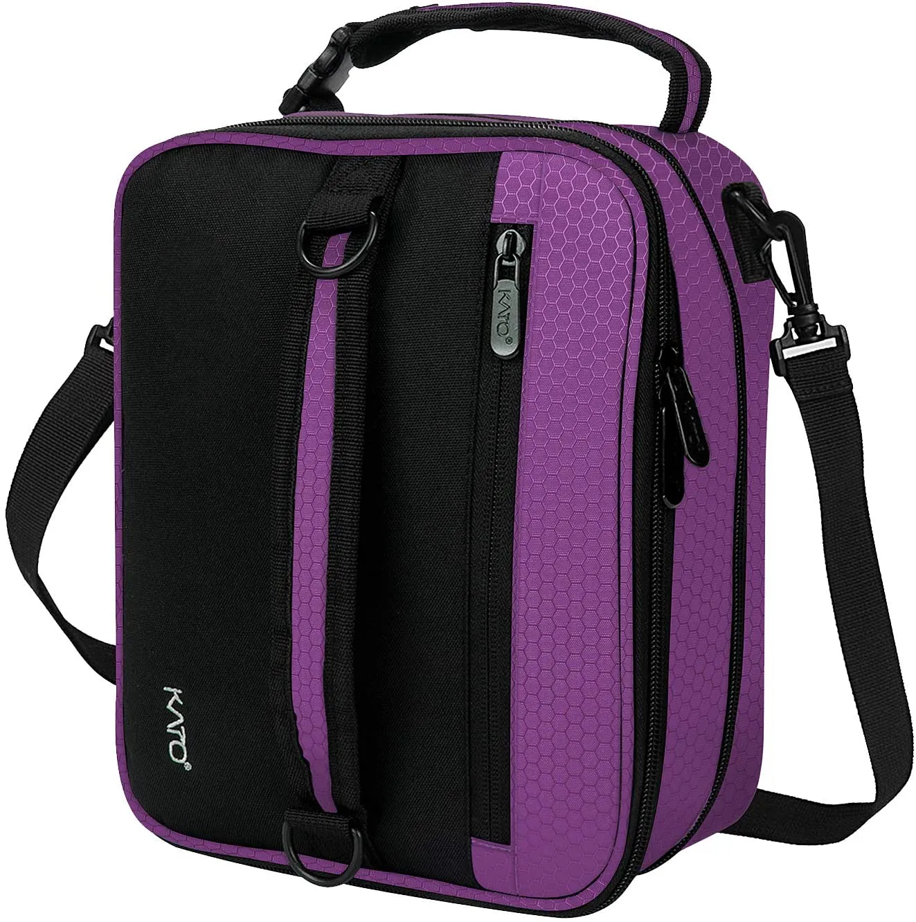 Rynx | Expandable Insulated Lunch Bag, Leak-Proof Flat Lunch Cooler Tote with Shoulder Strap for Men and Women, Suitable for Work and Office by Tirrinia, Purple