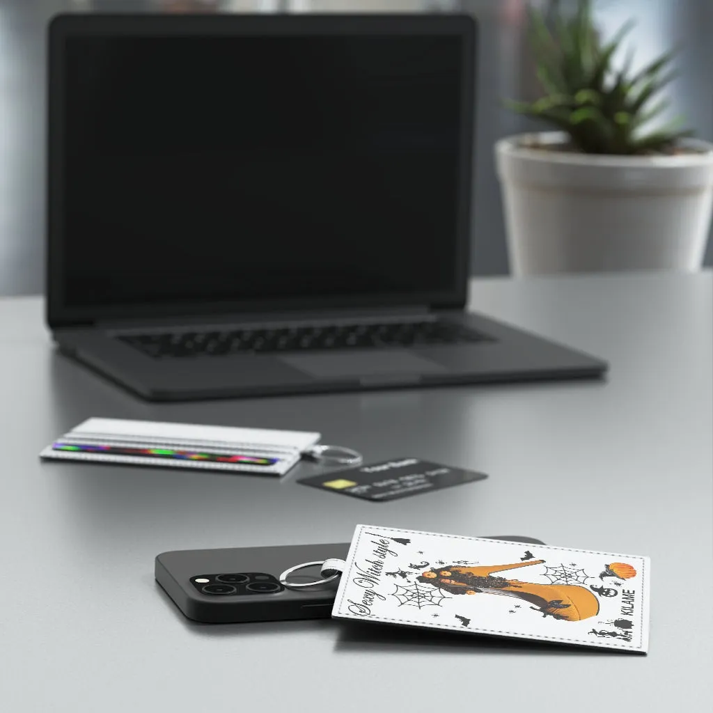 Saffiano Leather Card Holder 'Halloween'