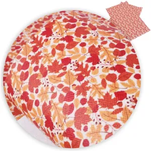 SALE Autumn Leaves ~ Orange Rust White Leaf Leaves Hair Bow Craft Faux Leather