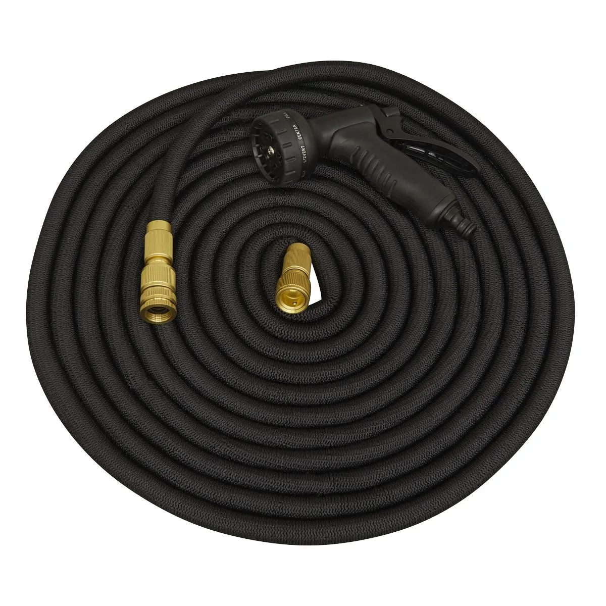 Sealey Ø17mm Expandable Garden Hose Black 30m Premium