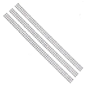 Self Adhesive Rhinestone Stickers, 11-1/8-Inch, 3-Strips